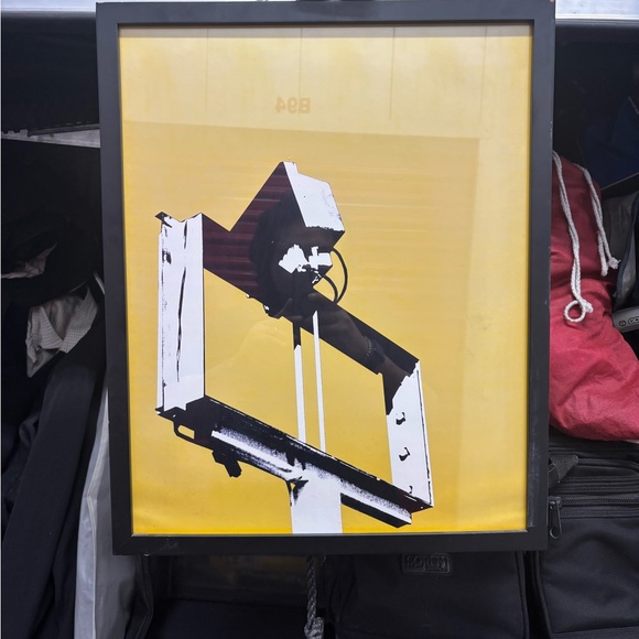 Abstract Black and Yellow Geometric Art Print - Picture 5 of 12